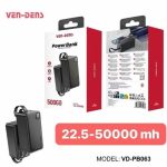 Ven-Dens 50000mAh VD-PB063 22.5W Fast Charging Power Bank with Digital Display & Built-in Cables